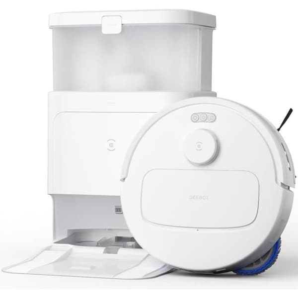 Robotdammsugare med automatisk tömningsstation - ECOVACS N30 Pro OMNI - Power 10000Pa - Varmvattenrengöring Hvid