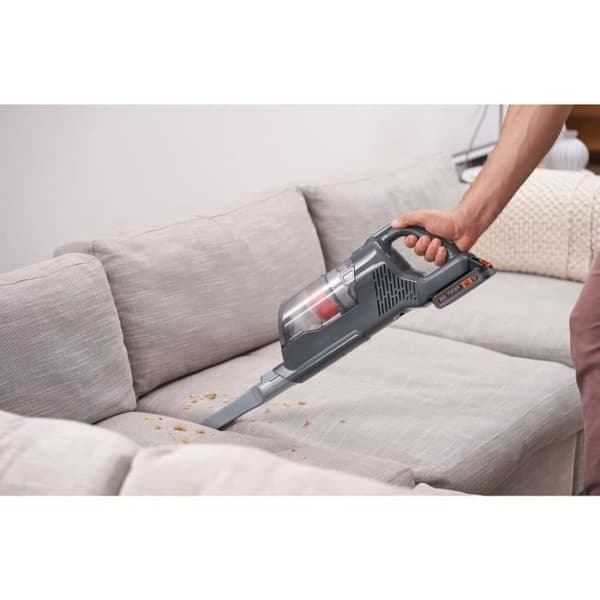 Vägghängd dammsugare - BLACK &amp; DECKER - BHFEA18D1-QW - 33 AW - 18 V 2,0 Ah - 2 hastigheter - Titangrå