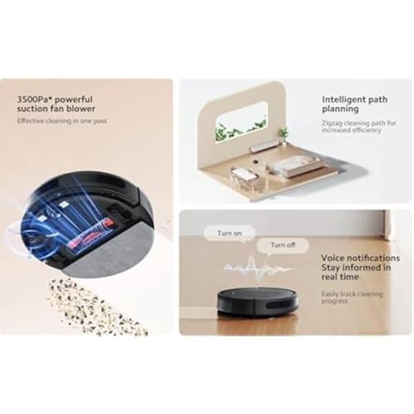 Robotdammsugare - Xiaomi - Mi Robot E10C - Svart - IoT-kompatibel - Programmerbar rengöring