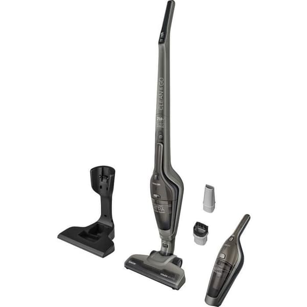 2-i-1 sladdlös kvastdammsugare - SENCOR - SVC 8621TI - 110 W - 50 min - 0,5 L - 21,6 V Li-Ion-batteri - Titanium
