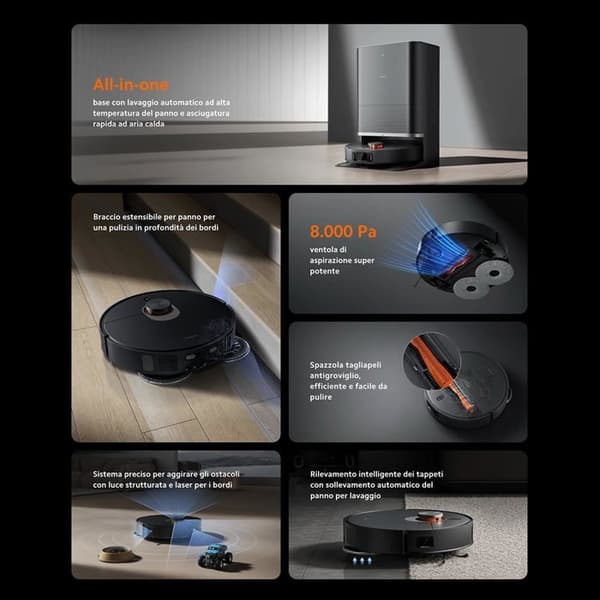 XIAOMI Robot Vacuum X20 Max 8000Pa med allt-i-ett-station, LDS-lasernavigering
