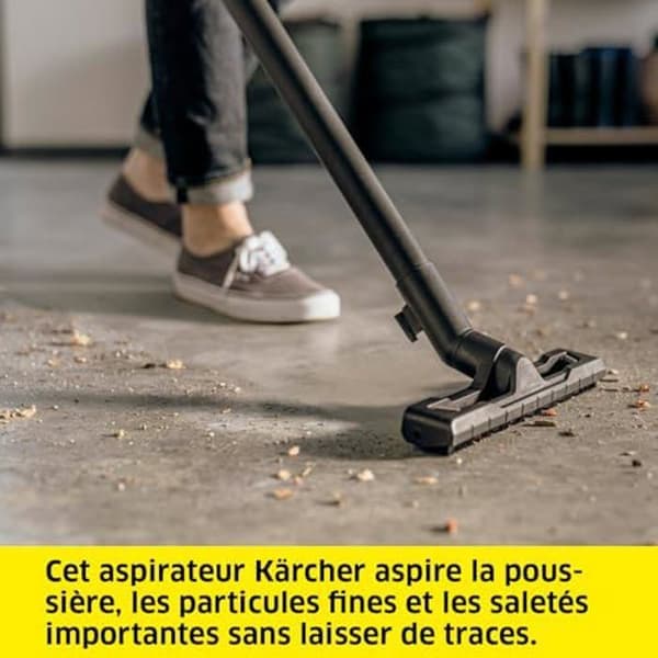 Vatten- och dammdammsugare - KARCHER - WD 4 V-20/5/22 - 1000W - 20L tank - 2,2m slang