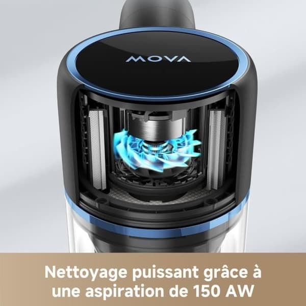 MOVA S4 Detect - Trådlös Dammsugare - 150 AW - Maximal drifttid på 90 minuter - Multiyta Borste OptiInsigh