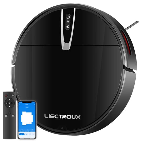 LIECTROUX V3S Pro Robotstøvsuger, 4000Pa Sugeevne, 4400mAh Batteri,V3S Pro