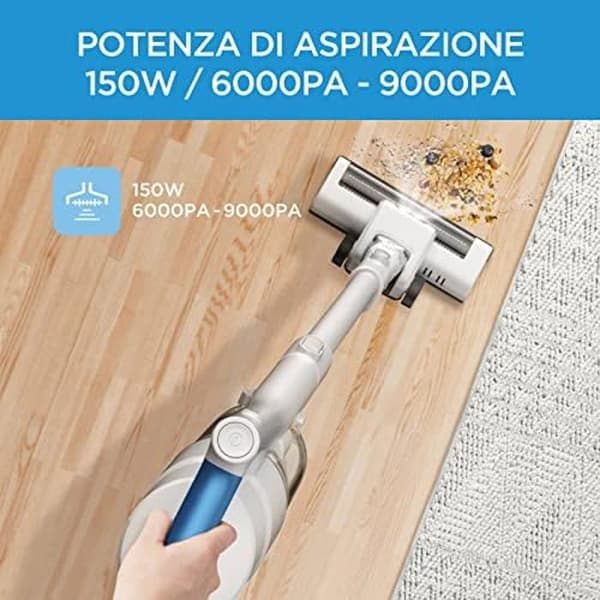 MIDEA MCS2021WB stickdammsugare - Sladdlös, lätt och kraftfull - 45 min autonomi - Vit
