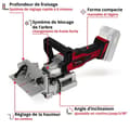 Miniatyrbild 3 av 4: Einhell Träkantfräs med sladd TE-BJ 18 Li-Solo Power X-Change (18V) Levereras utan batteri och utan laddare