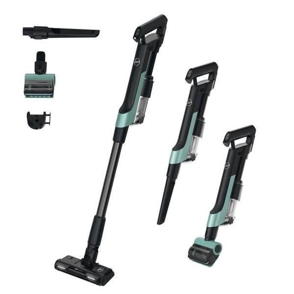 Sladdlös kvastdammsugare - HOOVER HF201P - Ultralätt, kraftfull 50AW, Special Turboborste för husdjur, Ultra Compact Technology x3 Blå