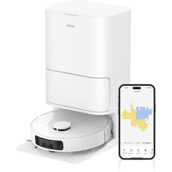 MOVA E30 Ultra - Robotdammsugare med automatisk tömning - Automatisk mopprengöring - RoboSwing Technology Hvid