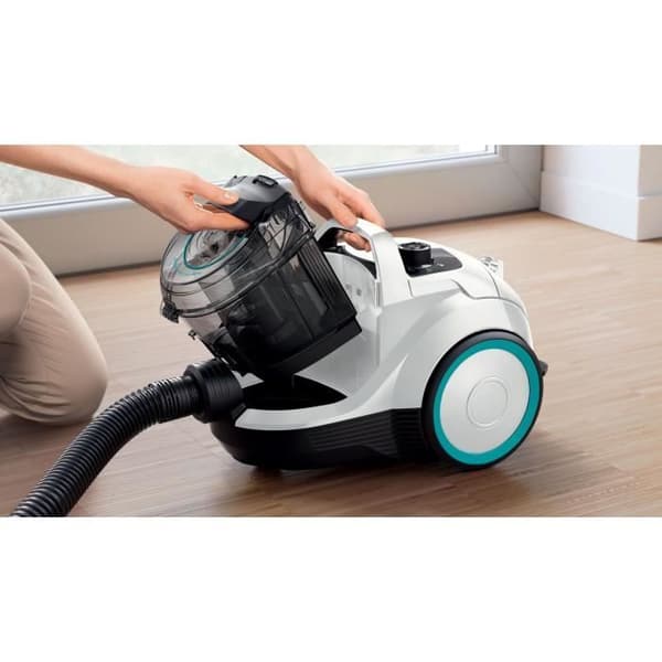 BOSCH GX21 - Påslös kanisterdammsugare - ProHygiène - 550W - 78 dB - UltraAllergy Filter - 10m - 2L - Vit
