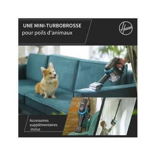 Golvdammsugare - HOOVER - HF410P 011 - 190 Watt - Litiumbatteri - 0,7 liter