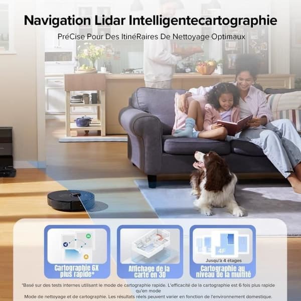 ROBOROCK Q5 MAX+ - Robotdammsugare med tömningsstation - Dubbel borste - 5500 Pa Power - PrecisSense LiDAR Navigation