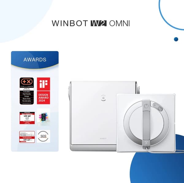 Ecovacs Winbot W2 OMNI vinduespudserrobot (hvid)