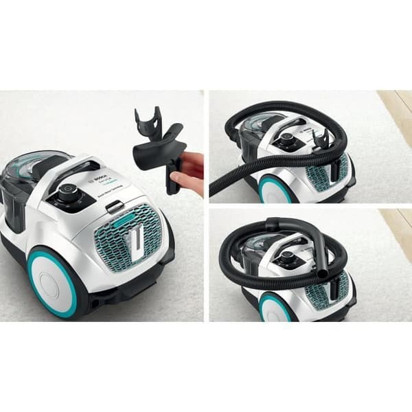 BOSCH GX21 - Påslös kanisterdammsugare - ProHygiène - 550W - 78 dB - UltraAllergy Filter - 10m - 2L - Vit