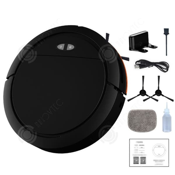 INN Robotdammsugare 4000pa 6000mah 4 nivåer Justering Wi-Fi Robotdammsugare med 335ml dammlåda och 100ml EA-tank