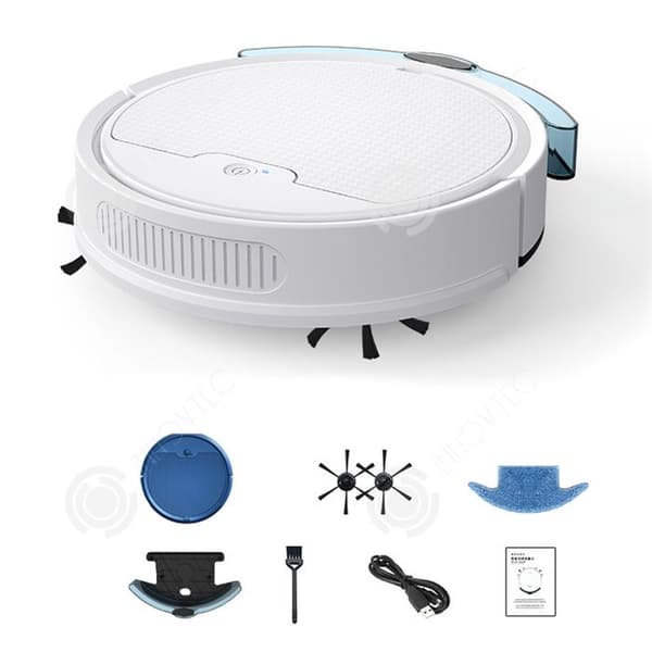 INN Robotdammsugare 3000mah 1800pa 3 hastighetsjustering Appkontroll Robotdammsugare med 400ml dammlåda och 2 borstar