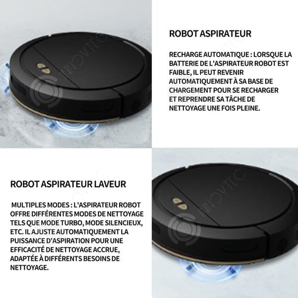 INN Robotdammsugare 3 i 1 1500mah 4000pa 26W 4 hastighetsjustering Robotdammsugare Robotdammsugare Moppning Robotdammsugare