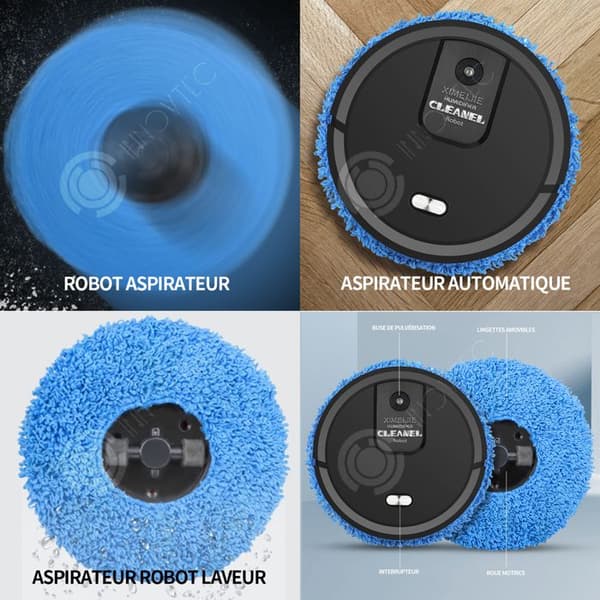 INN Robotdammsugare usb-laddning torr och våt rengöringsspray fuktande uthållighet idealisk för mattor för djurhår på golv