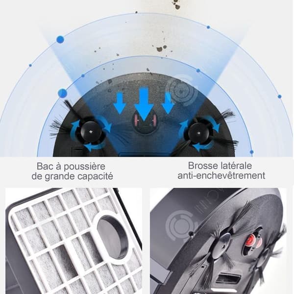 INN Robotdammsugare 5 i 1 1800pa multifunktionssopmaskin Lågt ljud Ultra lång livslängd Smart hemladdare
