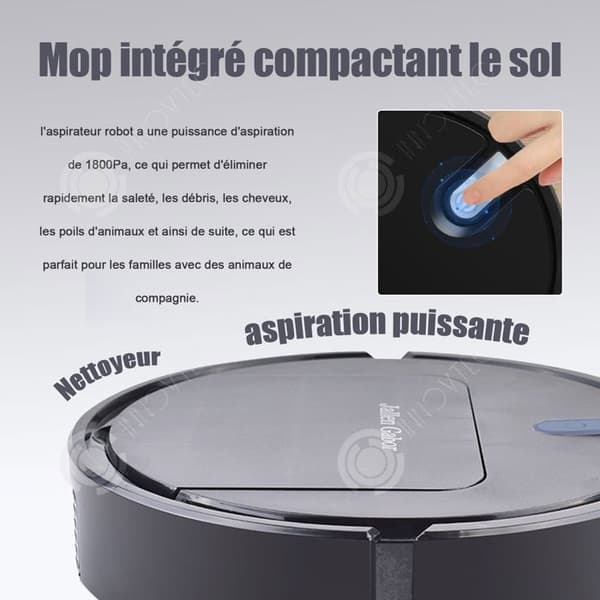 INN Robotdammsugare 5 i 1 1800pa multifunktionssopmaskin Lågt ljud Ultra lång livslängd Smart hemladdare