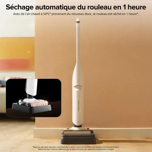 Roborock Flexi Lite - våt- och dammkvastdammsugare - FlatReach™-design - 17 000 Pa automatisk rengöring/torkning
