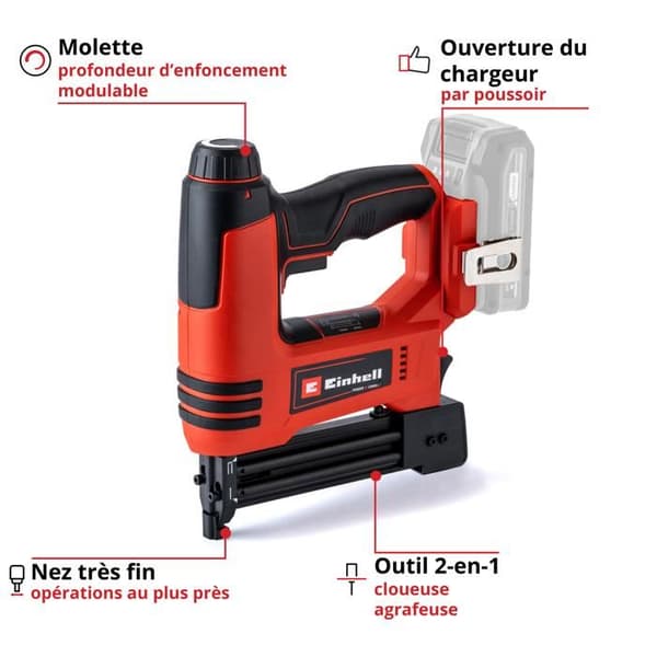 Häftpistol / Spikpistol - EINHELL - TE-CN 18 Li - Utan batteri - 20 slag/min - 1,7 kg