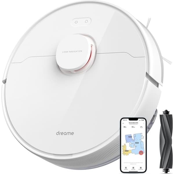 Dreame D10s - 2 i 1 Robotdammsugare - LDS Navigation - 5000 Pa - Laser Mapping - Batteritid 280 min Vit