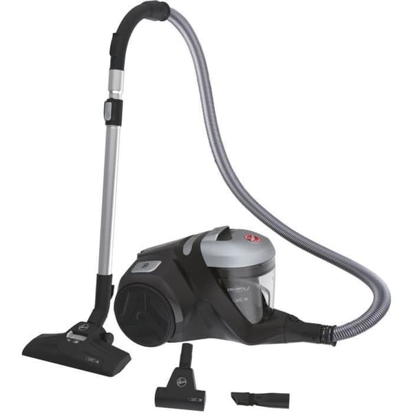 Påslös burkdammsugare - HOOVER - HP320PET - 850 W - 2 L - 75 dBA - Special för djur Svart