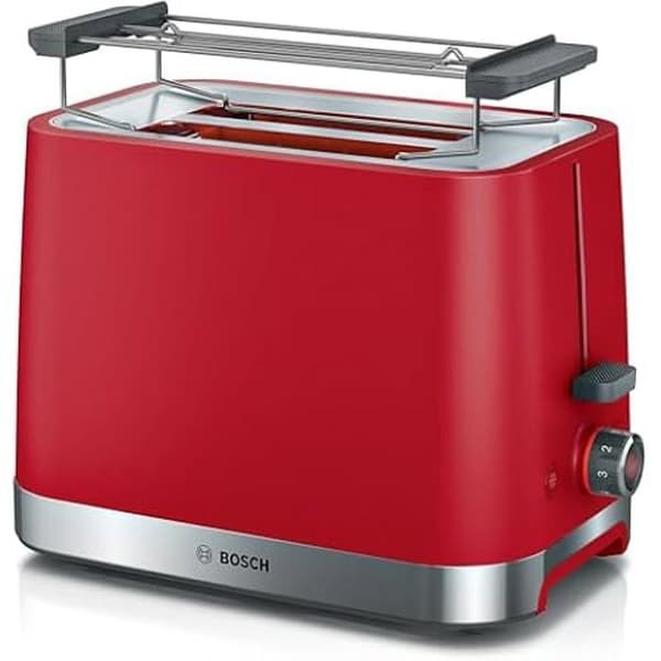 Brödrost - BOSCH - TAT 4M224 - 2 skivor - Röd - Rostfritt stål - 950 W