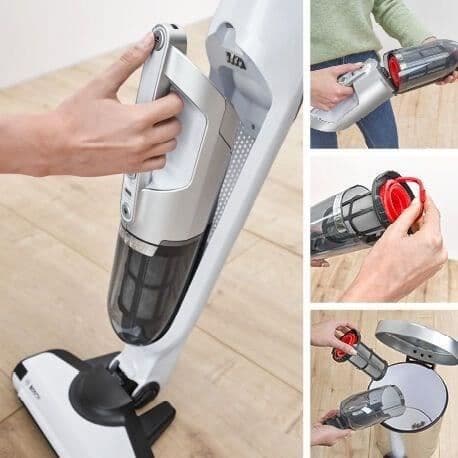 BOSCH BBH3ALL28 Sladdlös 2in1 och Flexxo multifunktionsdammsugare - 2 hastigheter - 28 V - 55 minuters autonomi - Metallic vit
