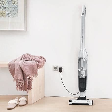 BOSCH BBH3ALL28 Sladdlös 2in1 och Flexxo multifunktionsdammsugare - 2 hastigheter - 28 V - 55 minuters autonomi - Metallic vit
