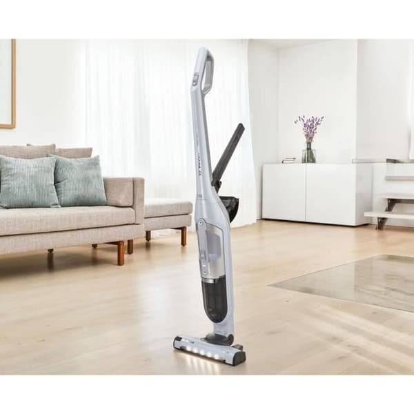 BOSCH BBH3ALL28 Sladdlös 2in1 och Flexxo multifunktionsdammsugare - 2 hastigheter - 28 V - 55 minuters autonomi - Metallic vit