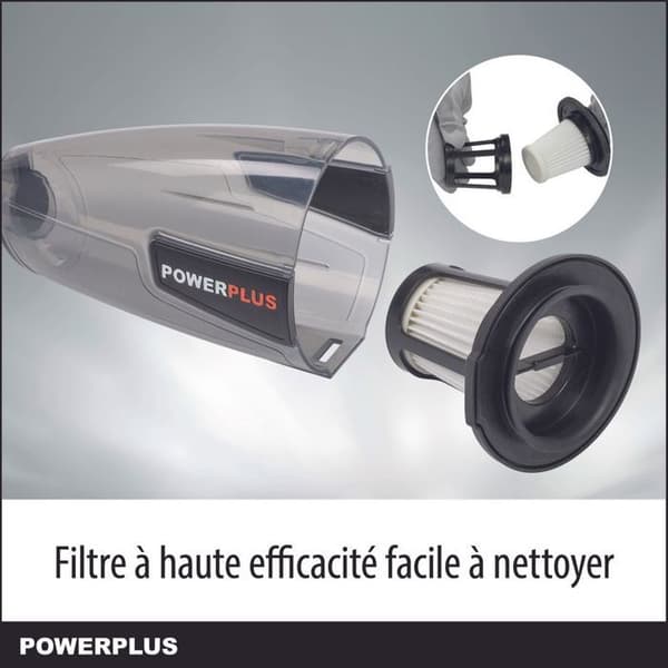 Dual Power Sladdlös handdammsugare POWDP6030 - 20V bordsdammsugare - utdragbar - utan batteri eller laddare - med 2 acc.