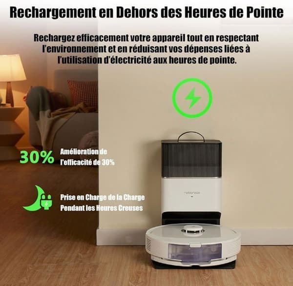 Roborock Q8 Max+ Vit -Robotdammsugare -5500Pa -Dubbelborste -Automatisk tömning -Reaktiv tekniskt hinder undvikande