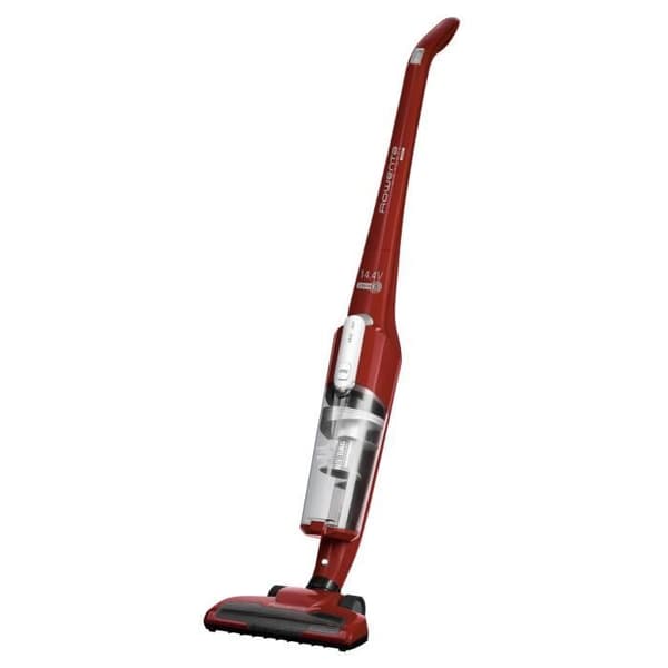 ROWENTA Air Force Light Sladdlös kvastdammsugare, Lättvikt, Sughuvud med LED-belysning, Batteritid 30 min RH6543WH Röd
