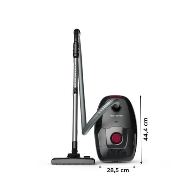 ROWENTA Green Force Max Dammsugare med påse, 4,5 L, 900 W max, 75 dB(A), Miljöansvarig, Tillverkad i Frankrike, Svart RO4933EA