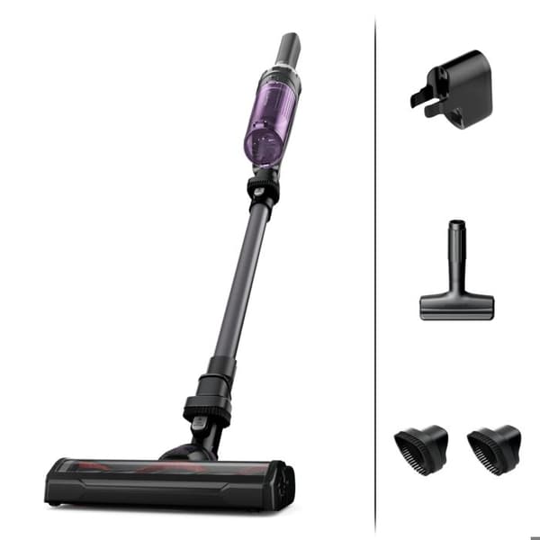 Rowenta - Sladdlös stavdammsugare - Multifunktionell - Lätt - Autonomi 40 min - RH1128WO Lila, Gjuten aluminium