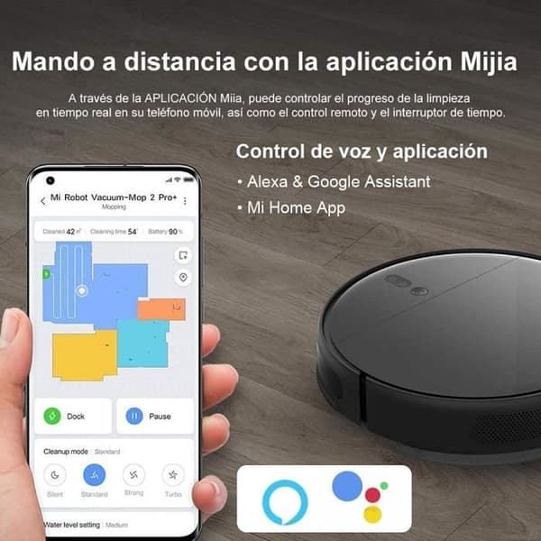 Xiaomi Robotdammsugare Mop 2 Pro+ Svart, Röststyrning, 25 ml vattentank, Mattigenkänning, Enorma 3000 Pa