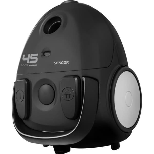 Kapseldammsugare med påse - SENCOR - SVC 45BK-EUE3 - 850 W ECO motor - 79 dBA - 1,5 L - Svart