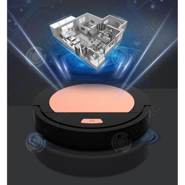 INN® Svart soprobot Smart soprobot Hemladdare Automatisk dammsugarmaskin Long Life Bat