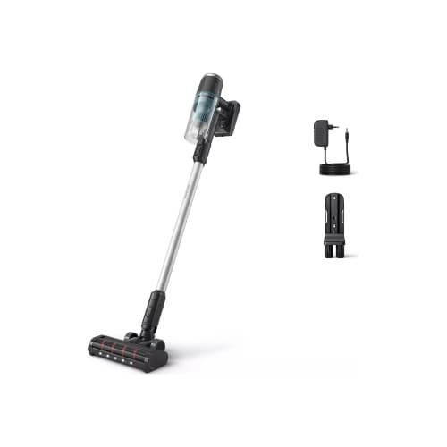 Philips 3000 Series XC3031 - dammsugare - sladdlös - skaft/handhållen - dimgrå Svart, Blå