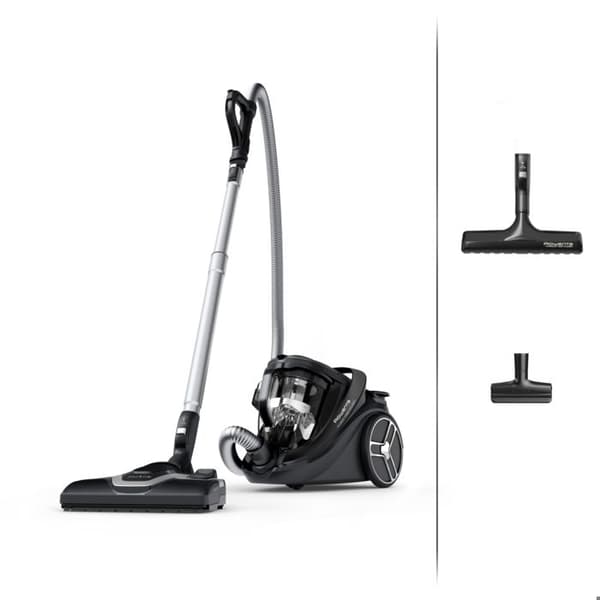 ROWENTA Silence Force Cyclonic Effitech - påslös dammsugare, 2,5 L, 500 W, 59 dB, hög filtrering, tillverkad i Frankrike RO7935EA Svart