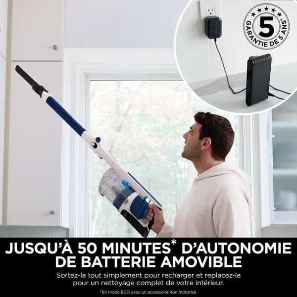 SHARK PowerPro IZ380EU - Trådlös Stavgående Dammsugare - Lätt och Flexibel - Teknologi FloorDetect - Anti-ihoptvinnande