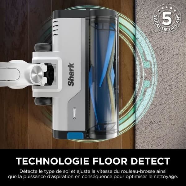 SHARK PowerPro IZ380EU - Trådlös Stavgående Dammsugare - Lätt och Flexibel - Teknologi FloorDetect - Anti-ihoptvinnande