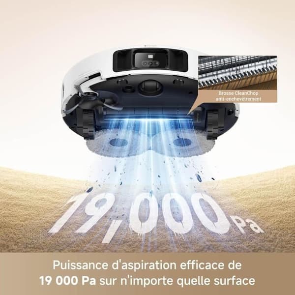 MOVA P50 Pro Ultra - Robotdammsugare med moppfunktion och station - 19 000 Pa - Trasselfri borste - Automatisk rengöring