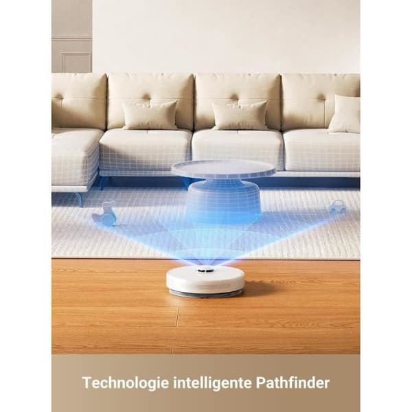 Robotdammsugare - DREAME D10 Plus Gen 2 - 6000 Pa - 400 ml - Vit