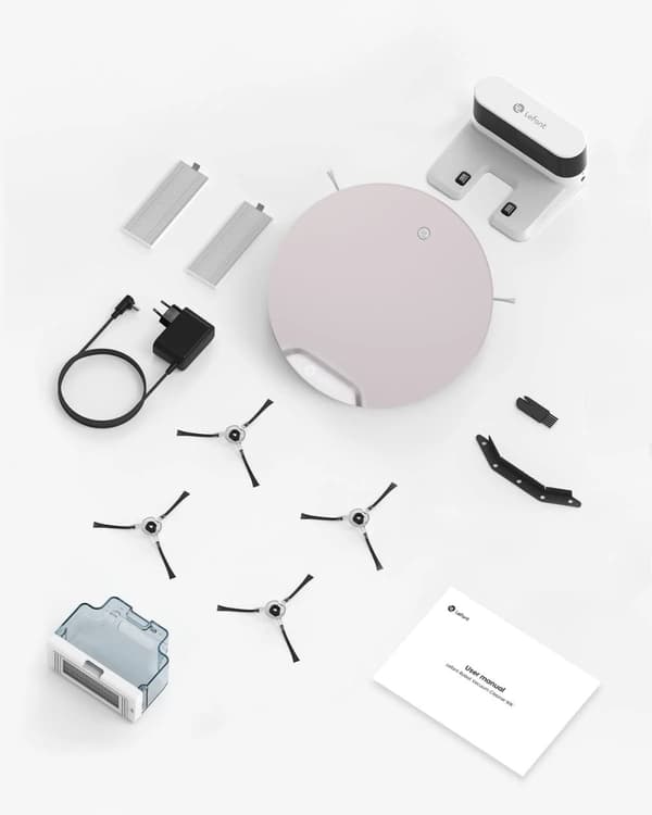 Lefant N1 Robotstøvsuger, 4500Pa Sugeevne, 560ml Støvbeholder,N1-Rosa, EU