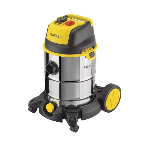 Vatten- och dammdammsugare på vagn - Stanley - 50L tank i rostfritt stål - 1600W - Med eluttag