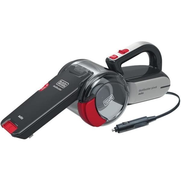 BLACK &amp; DECKER PV1200AV påslös bildammsugare - 12V - 5m kabel Grå, Röd, Transparent