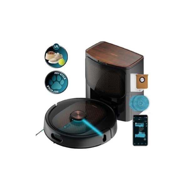 Cecotec Robotdammsugare Conga 10090 AI Spin Revolution Ultra Power Home Lifestyle Svart