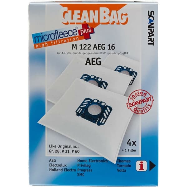 Dammsugarpåse Scanpart M 122 AEG 16 AEG ELECTROLUX